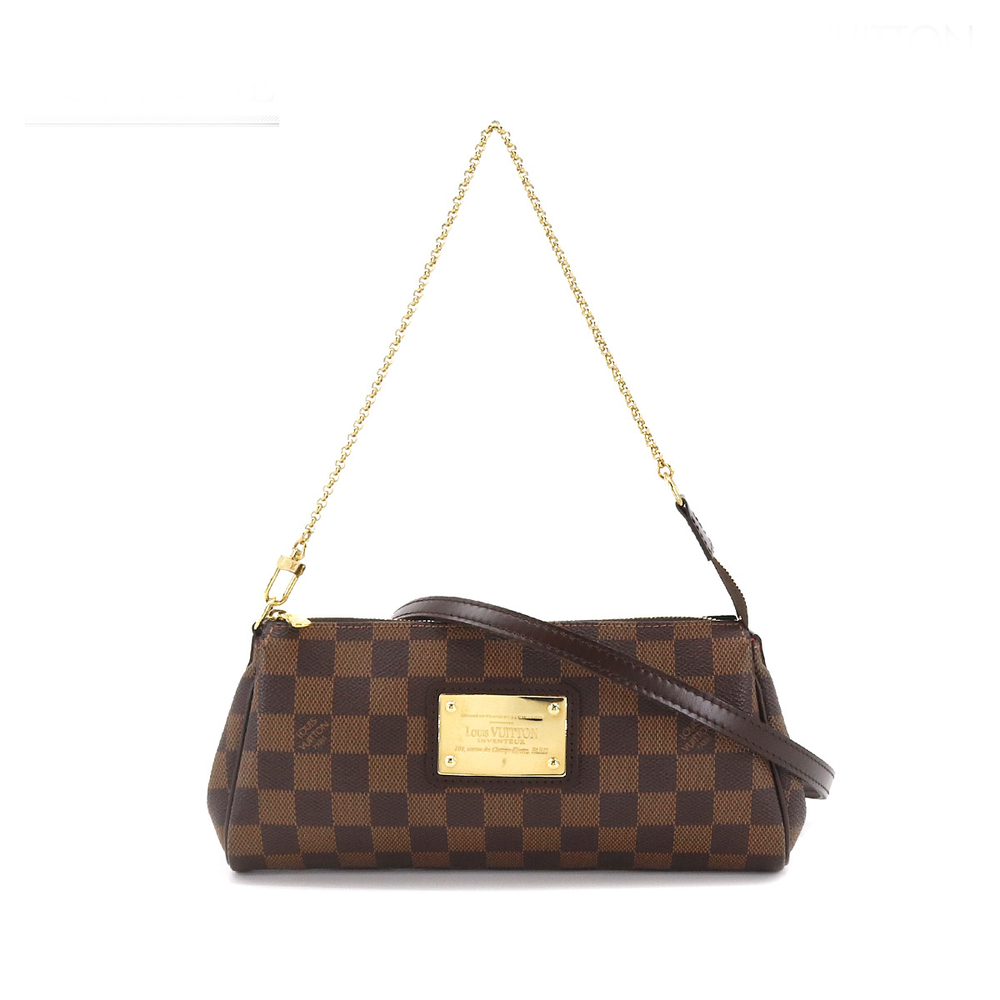 Louis Vuitton Damier Eva Shoulder Bag Ebene Brown